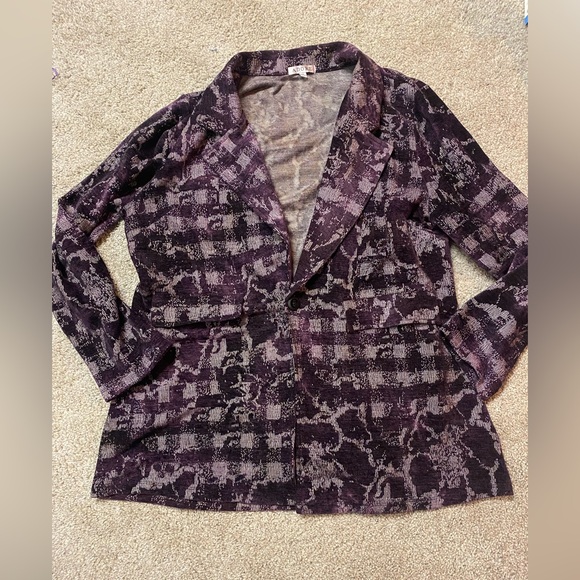 Adore Vintage Purple Patterned Blazer - Picture 1 of 6
